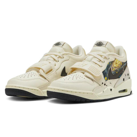 Jordan Legacy 312 Interstellar Galaxy Slip Resistant Abrasion Resistant Low top Vintage Basketball Shoes Women’s White