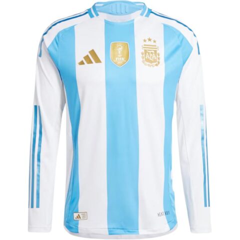 Adidas Argentina 24 Long Sleeve Home Authentic Jersey