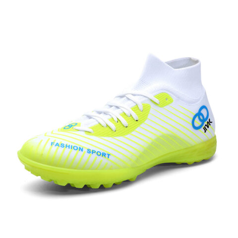 JINLAIKE Soccer Shoes Unisex High Top Neon Green, Pink, Black Gold, Aqua