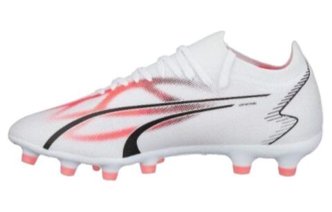 PUMA Ultra Match AG Artificial Ground HG Hard Ground Soccer Shoes Men’s White Pink