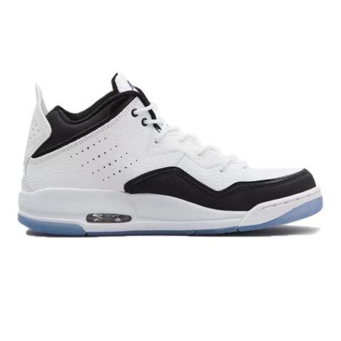 Jordan Courtside 23 Leather Cushioning Slip Resistant Breathable Mid top Vintage Basketball Shoes Men’s Black White Red