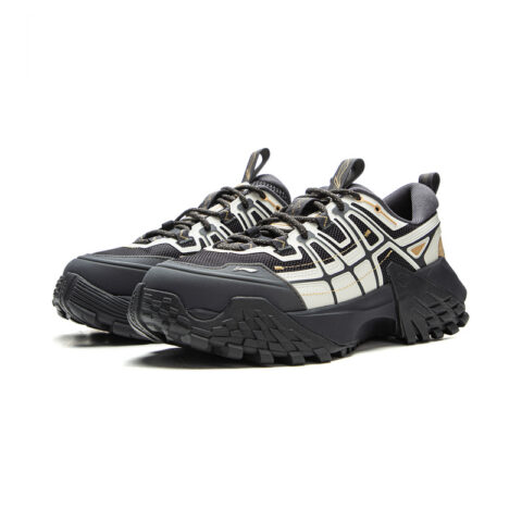 Li Ning Outdoor CF Tracing Cushioning Rebound Low top Outdoor Shoes Unisex Black White Blue