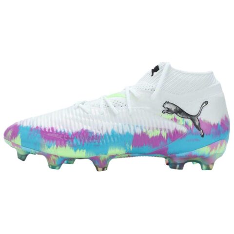 PUMA FUTURE 8 FG Firm Ground Fabric Slip Resistant Abrasion Resistant Soccer Shoes Unisex White