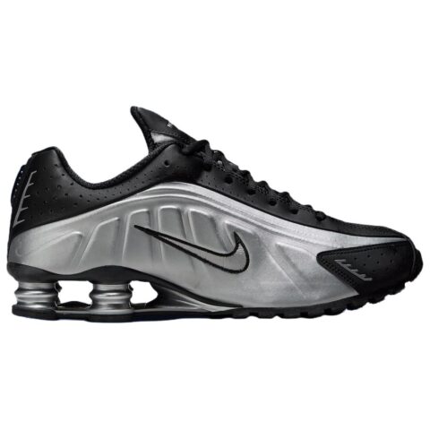 Nike Shox R4 Classic And Versatile Running Shoes Unisex Silver