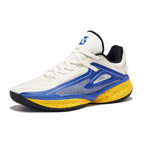 Erke Qianxun TD Cushioning Rebound Anti Rollover Low top Basketball Shoes Men’s Microcrystal White Starry Blue