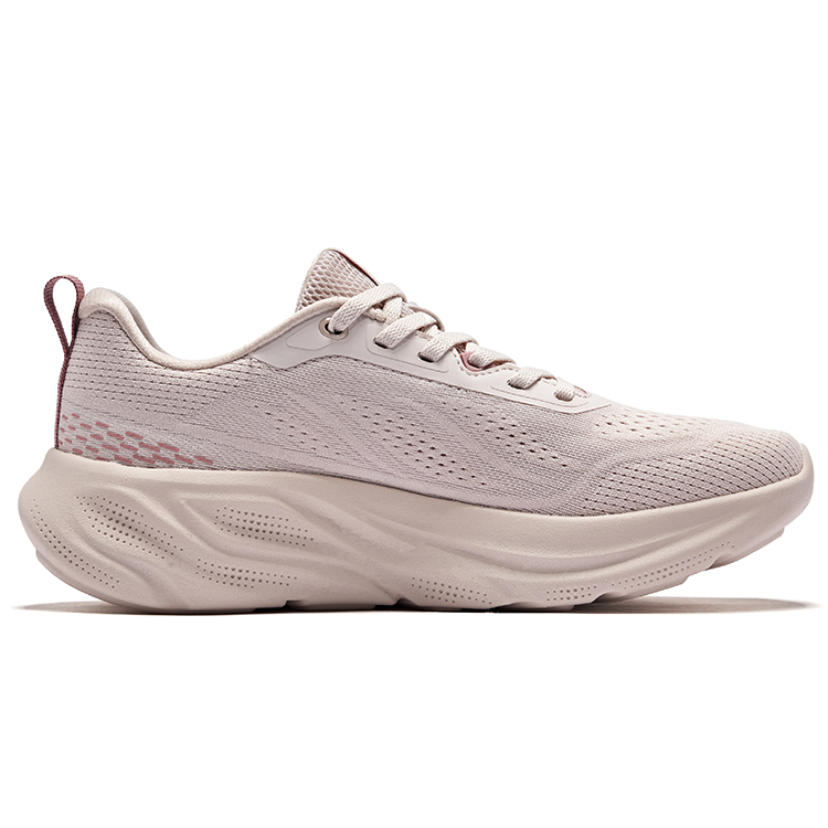 Erke Cushioning Breathable Rebound Low top Casual Running Shoes Women’s Beige Pink