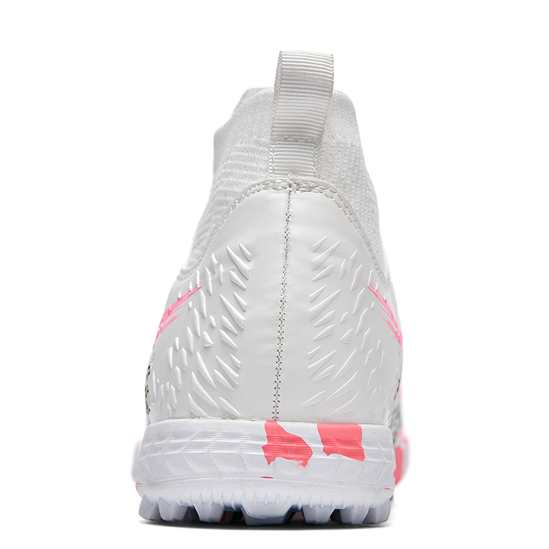 Binary Cushioning Abrasion Resistant Lightweight Cushioning Abrasion Resistant Lightweight Soccer Shoes Unisex White