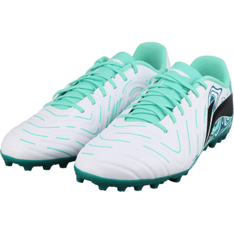 Li Ning Brocade Entry Level MG Multi Ground Slip Resistant Abrasion Resistant Soccer Shoes Men’s White Green