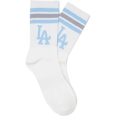 MLB x JICHUHUIBIAO Crew Socks Unisex White Blue