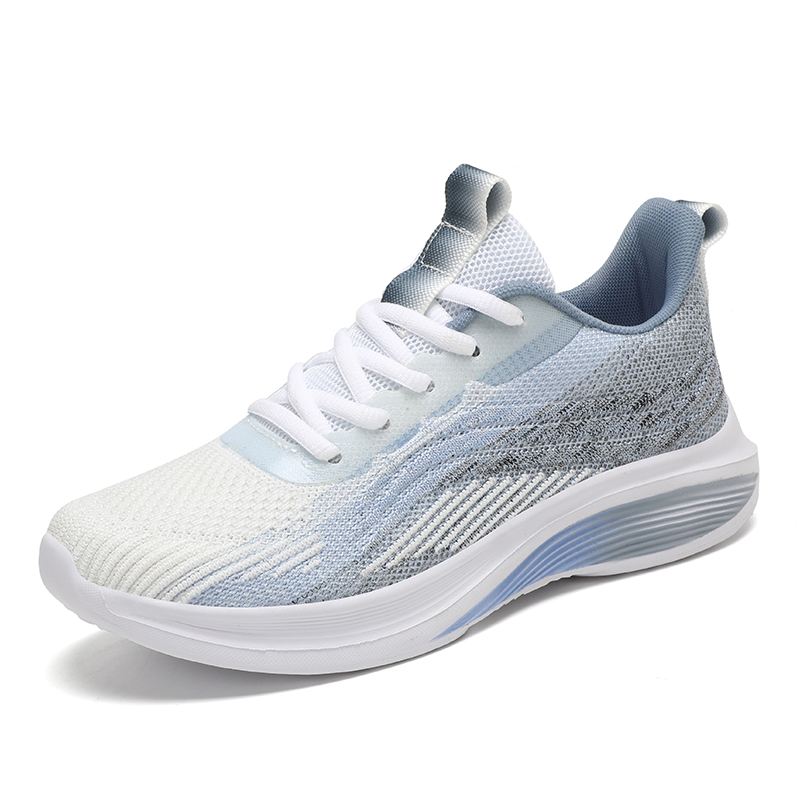 RUIKE Cushioning Breathable Lightweight Low top Casual Running Shoes Unisex Sky Blue Gray