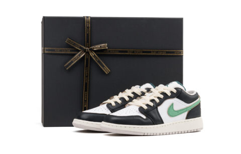 Jordan Air Jordan 1 Cushioning, Wear Resistant Low top Vintage Basketball Shoes Unisex Black