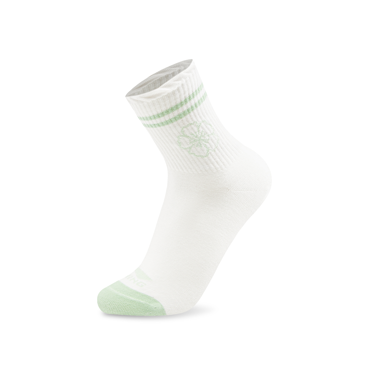 Li Ning x GUGONG China Culture Collection Crew Socks Women’s 1 Pack Ivory/Tallow Green