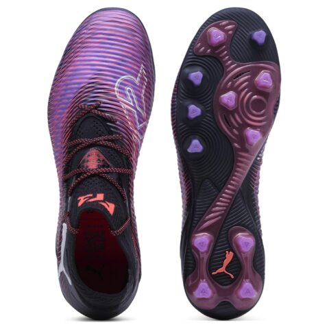 PUMA FUTURE 8 Abrasion Resistant Soccer Shoes Unisex Black White Red