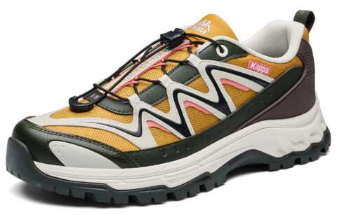 Kappa Slip Resistant, Abrasion Resistant, Height Increasing Low top Running Shoes Unisex Brown Green