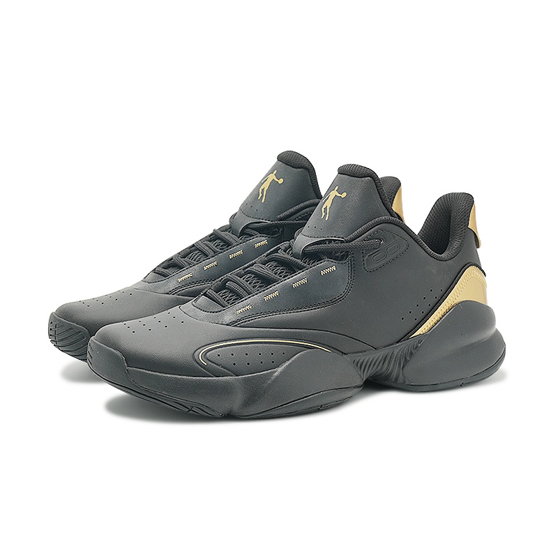 QIAODAN Wending Cushioning Slip Resistant Abrasion Resistant Lightweight Rebound Low top Basketball Shoes Men’s