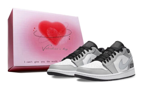 Jordan Air Jordan 1 Present Abrasion Resistant Low Top Vintage Basketball Shoes Unisex Smoke Gray