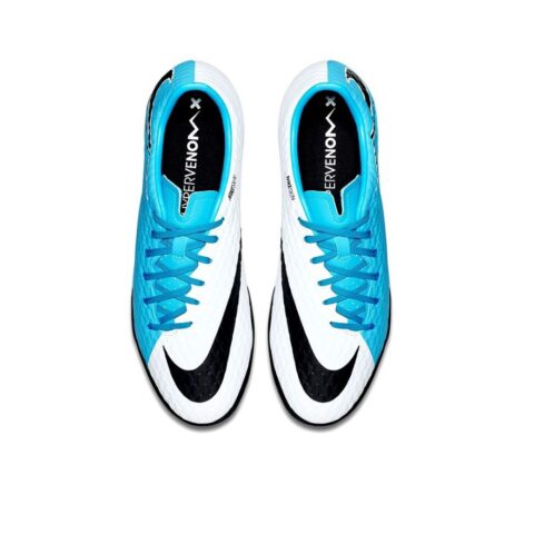 Nike Hypervenom Phelon TF Turf Cushioning Abrasion Resistant Cushioning, Wear Resistant Soccer Shoes Men’s Blue Black