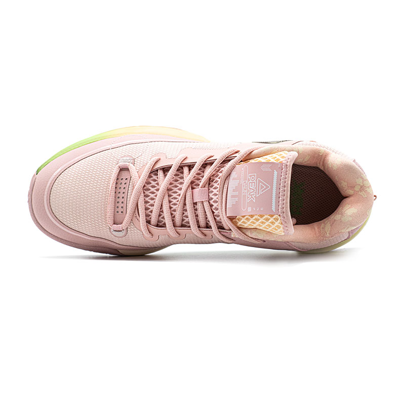 PEAK Cushioning Abrasion Resistant Cushioning, Wear Resistant Low top Basketball Shoes Men’s Pink