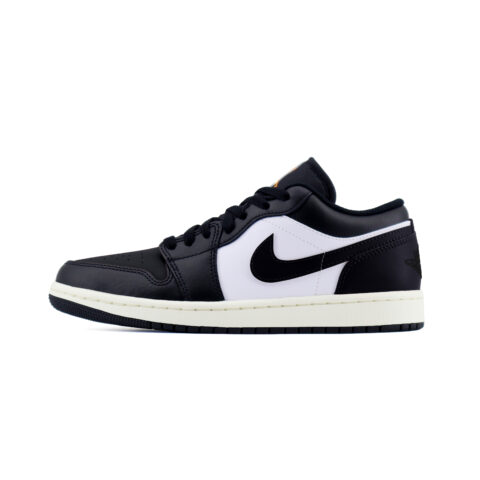 Jordan Air Jordan 1 Slip Resistant Abrasion Resistant Low top Vintage Basketball Shoes Unisex Black White