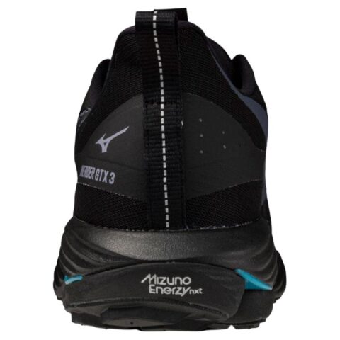Mizuno Wave Rider Waterproof And Breathable Reflective Running Shoes Unisex Black Blue