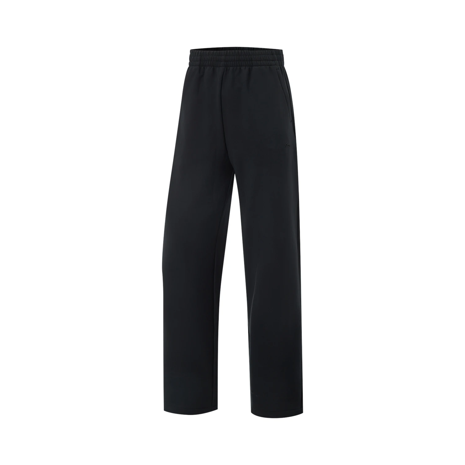 Li Ning Fitness Series Solid Color Mid Rise Comfortable And Breathable Fleece Lined Thermal Straight Fit Loose Fit