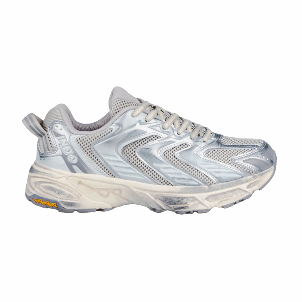 JNDO Cushioning Slip Resistant Abrasion Resistant Low top Casual Running Shoes Unisex Harbin Silver