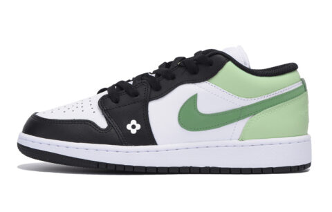 Jordan Air Jordan 1 Low top Vintage Basketball Shoes Men’s White Green