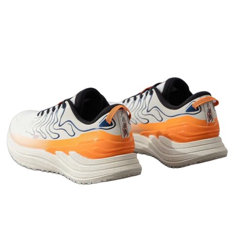 XTEP Slip Resistant, Abrasion Resistant, Breathable Low top Casual Running Shoes Men’s Beige Orange
