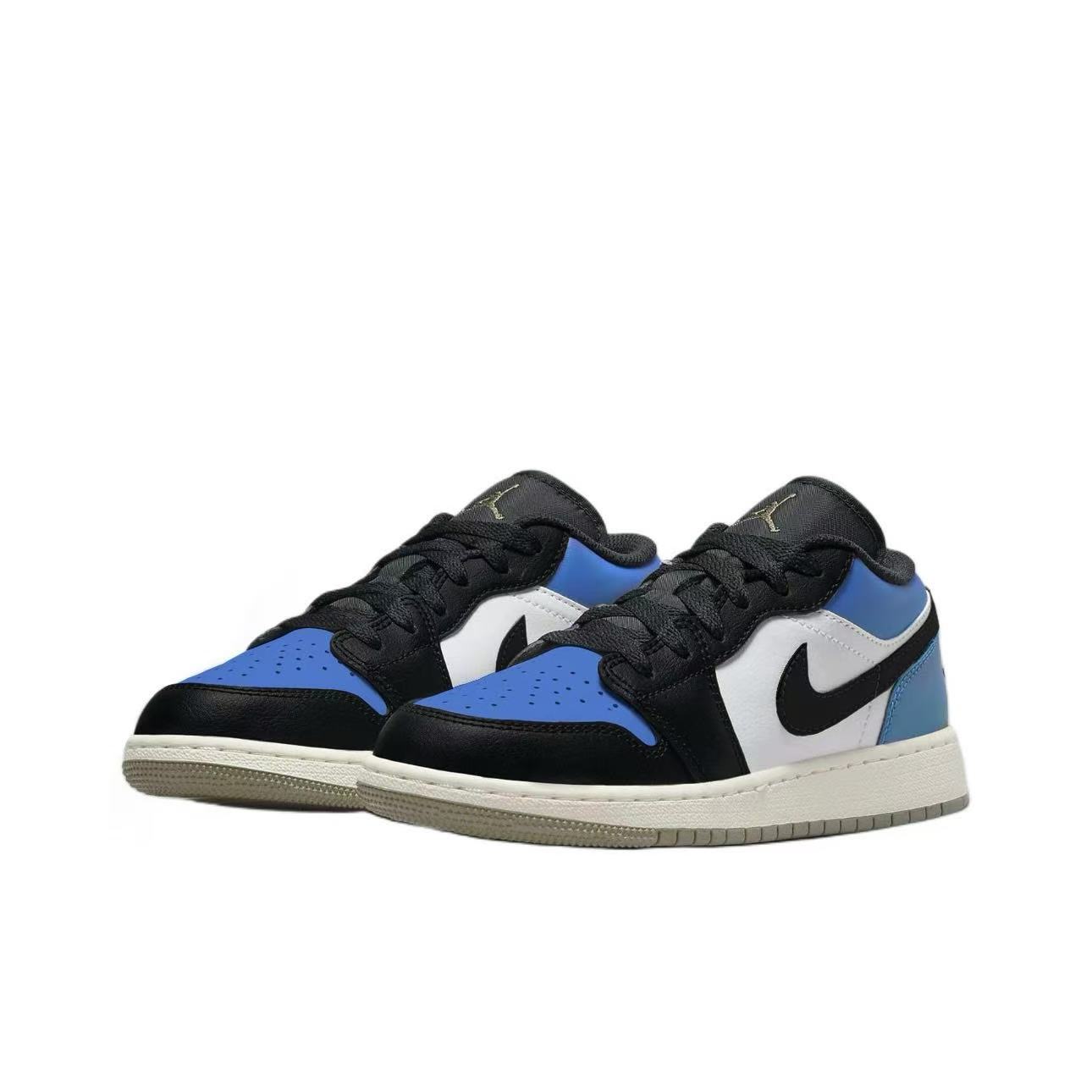 Jordan Air Jordan 1 Little Lightning Leather Abrasion Resistant Abrasion Resistant Low top Vintage Basketball Shoes