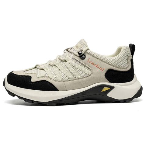 LEAVELAND Abrasion Resistant Low top Mountaineering & Hiking Shoes Men's Sand