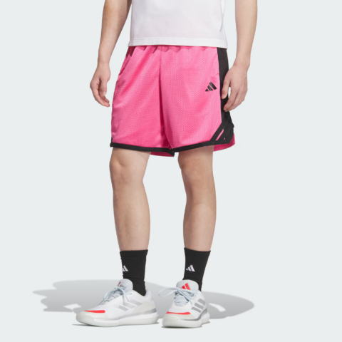Adidas BASKETBALL SS25 Sports Shorts Men’s Semi Neon Pink