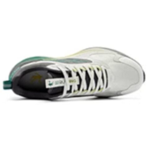 QIAODAN Cushioning Slip Resistant Breathable Low top Running Shoes Men’s White Gray Green