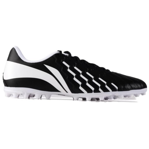 Li Ning Brocade MG Multi Ground Artificial Turf Synthetic Leather Cushioning, Wear Resistant Soccer Shoes Men’s Black