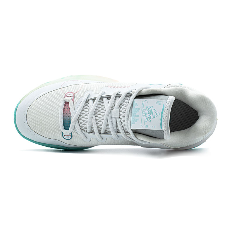 PEAK Cushioning Abrasion Resistant Low top Basketball Shoes Men’s White Blue