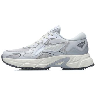 Li Ning Trendy Cushioning Slip Resistant Abrasion Resistant Breathable Lightweight Low top Casual Running Shoes Men's