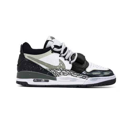 Jordan Legacy 312 Street Graffiti Cushioning, Wear Resistant Low top Vintage Basketball Shoes Unisex Black