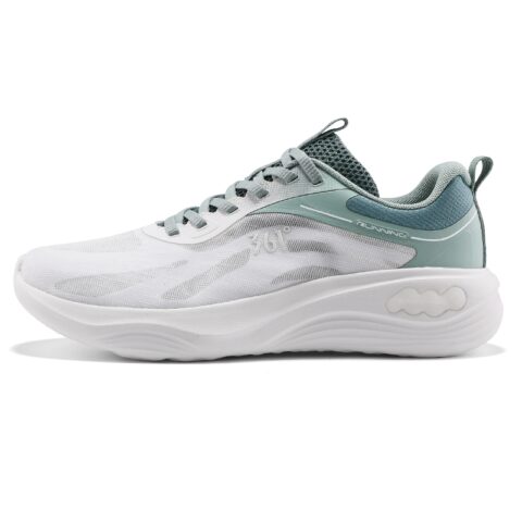 361° PU, Mesh Cushioning Breathable Low top Training Running Shoes Men’s White Green