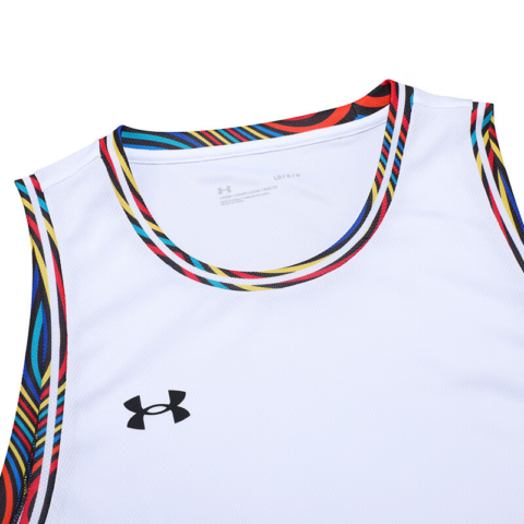 Under Armour Basketball Jersey Men’s White/Multicolor Edge