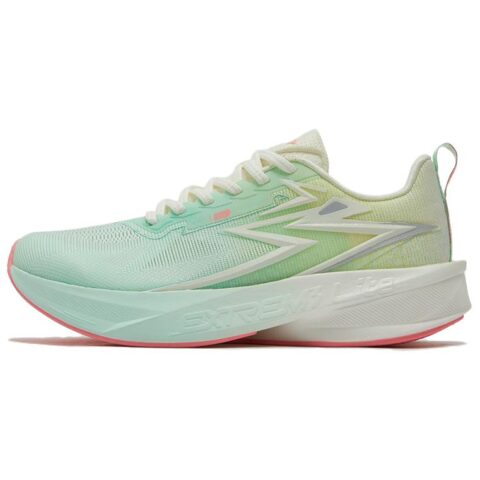 361° Slip Resistant Abrasion Resistant Low top Casual Running Shoes Women's Green Yellow