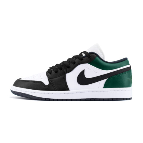 Jordan Air Jordan 1 Low Abrasion Resistant Low top Vintage Basketball Shoes Unisex Black Green
