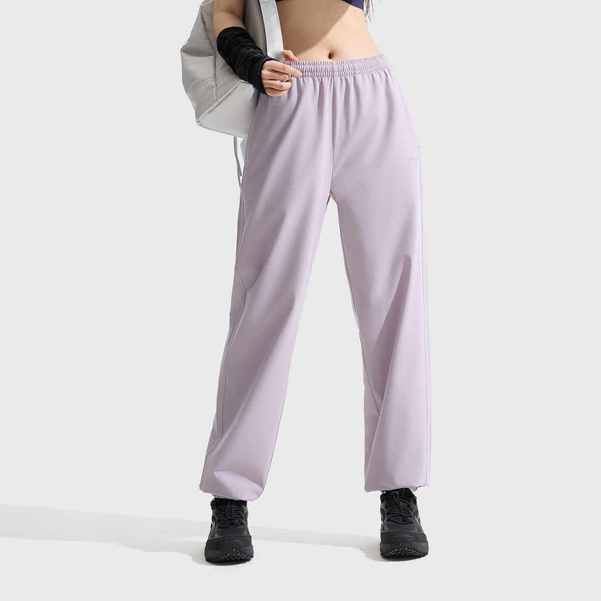 Li Ning Fitness Series Sports Pants Women’s Smoky Gray Mauve