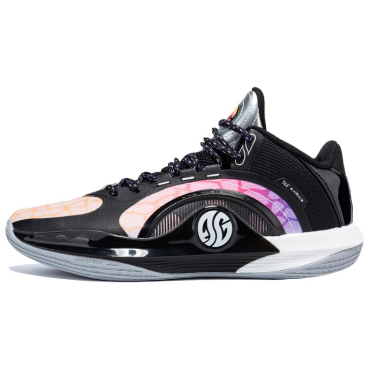 361° Mesh, Synthetic Leather Wear resistant And Lightweight Low top Basketball Shoes Men’s Black Purple