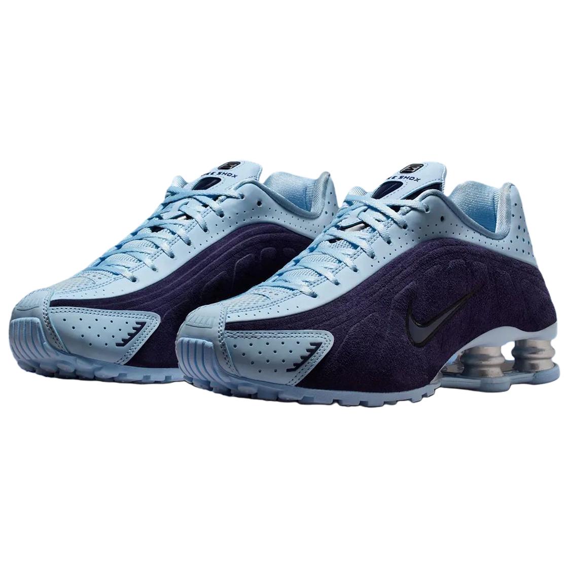 Nike Shox R4 Breathable Running Shoes Women’s Blue