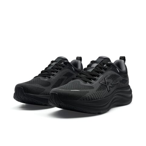 XTEP Rebound Abrasion Resistant Breathable Slip Resistant Low top Casual Running Shoes Men’s Black Gray