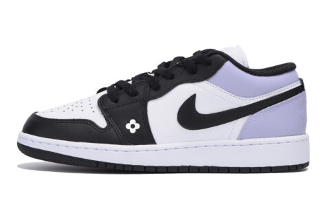 Jordan Air Jordan 1 Low top Vintage Basketball Shoes Men’s White Purple