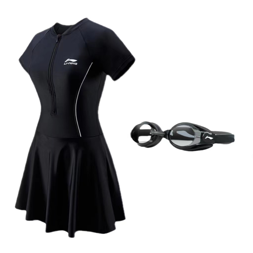 Li Ning Sports Fashion Collection Swimming Sets Nylon, Elastane Polyester Swimming Pool Beach Vacation Women’s Black