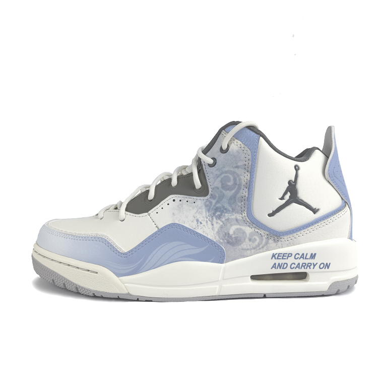 Jordan Courtside 23 Cushioning Slip Resistant Mid top Vintage Basketball Shoes Men’s Blue White