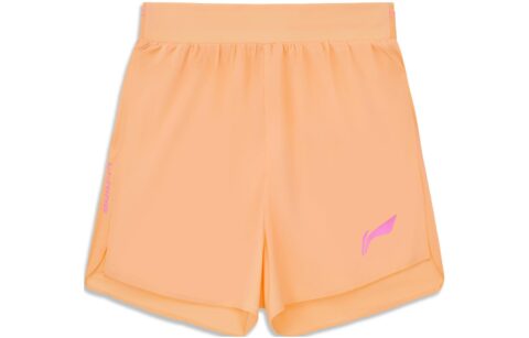 Li Ning Waist Sports Shorts Women's Candy Orange