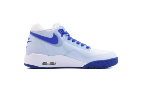 Nike Flight Legacy Coverage Moisture Wicking Mid top Vintage Basketball Shoes Men’s White Blue