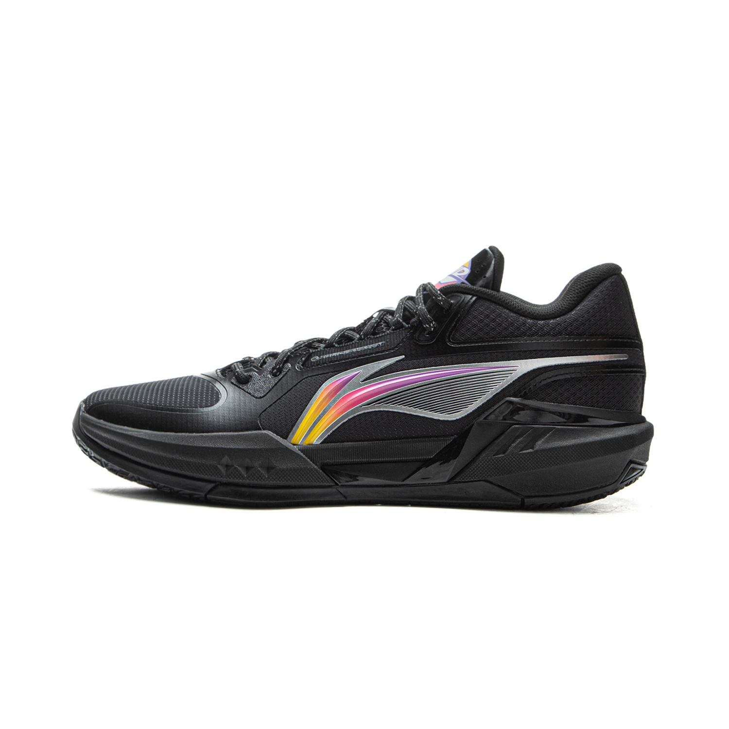 Li Ning Light Speed 3mid Basketball Shoes Men’s Mid Top Black Purple